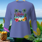 Lavender long-sleeve shirt with 