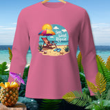 Pink long-sleeve shirt with 