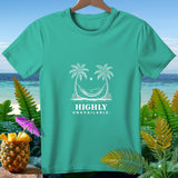Teal t-shirt with 