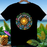 Black t-shirt with circular 
