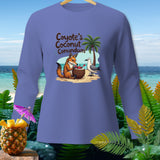 Purple long-sleeve shirt with 