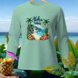 Mint long-sleeve shirt with 