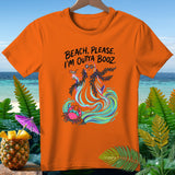 Orange t-shirt with text 