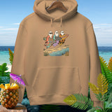 Tan hoodie with 