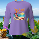 Purple long-sleeve shirt with 