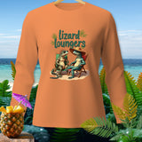 Orange long-sleeve shirt with 