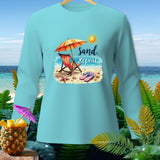 Aqua long-sleeve shirt with 
