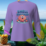 Long-sleeve purple shirt with 