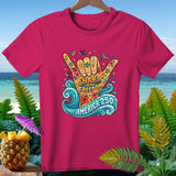 Magenta t-shirt with 