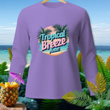 Purple long sleeve shirt with 