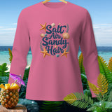 Pink long-sleeve shirt with 