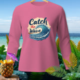 Pink long-sleeve shirt with 
