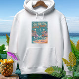 White hoodie with 