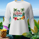 White long-sleeve shirt with 