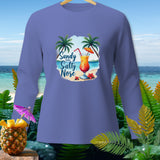 Purple long-sleeved shirt with 