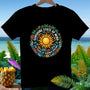 Black t-shirt with circular graphic: "Sunshine State of Mind 250 Years of Summer Dreams."