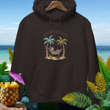 Brown hoodie with 