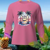 Pink long-sleeve shirt with 