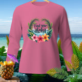 Pink long-sleeve shirt with 