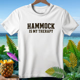White t-shirt with text 