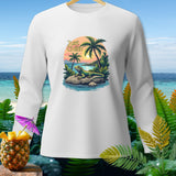 White long-sleeve shirt with 