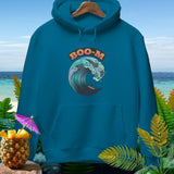 Teal hoodie with 