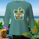 Teal long-sleeve shirt with 