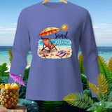 Purple long-sleeve shirt with 