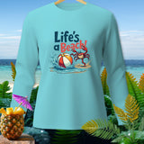 Light blue long-sleeve shirt with 