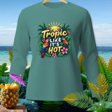 Teal long-sleeve shirt with 