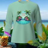 Light green long sleeve shirt with 