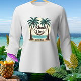 White long-sleeved shirt with 