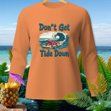 Orange long-sleeve shirt with 
