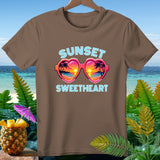 Brown t-shirt with 