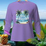 Purple long-sleeve shirt with 