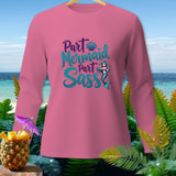 Pink long-sleeve shirt with 