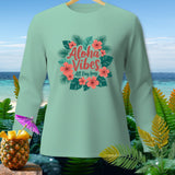 Mint long-sleeve shirt with 