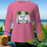 Pink long sleeve shirt with 