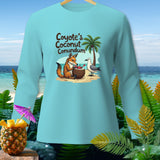 Light blue long-sleeve shirt with 