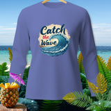 Purple long-sleeve shirt with 