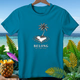 Teal t-shirt with 