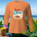 Orange long-sleeve shirt with 