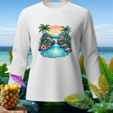 White long-sleeve shirt with 