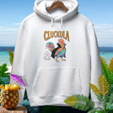 White hoodie with 