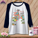Raglan shirt with witch graphic and 