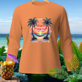 Orange long-sleeve shirt with 