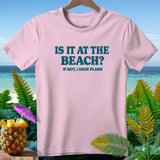 Pink t-shirt with text 