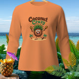 Orange long-sleeve shirt with 