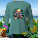Teal long sleeve shirt with 