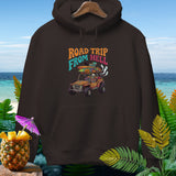 Dark brown hoodie with 